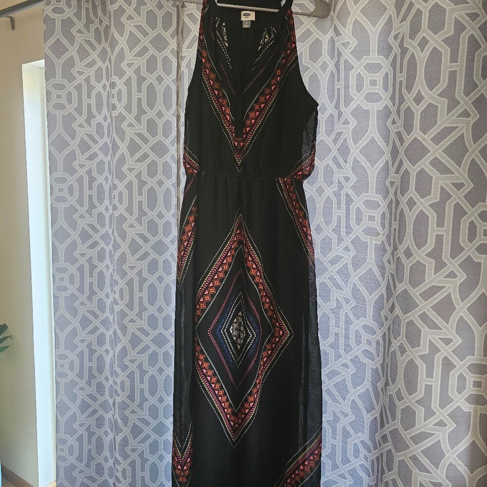 Black and colorful pattern Dress